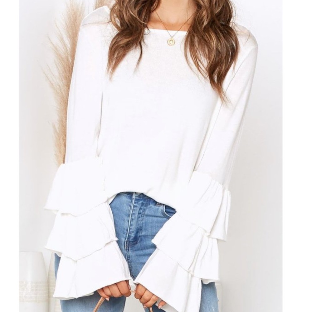 White long sleeve with cuffs